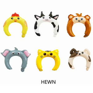 Children's Day Cartoon Animal Hair Hoop Balloon Small Gift Headdress Balloon Toy