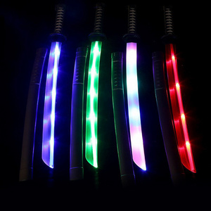 Lightsaber Multi Color Samurai Sword Flash Sword Kids Toy Led Cosplay Flashing Light Up Sword For Party