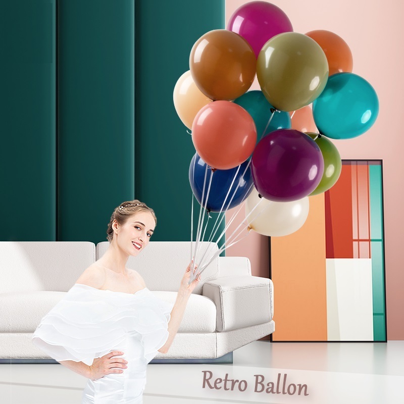 Wholesale Retro Latex Balloons Birthday Party Supplies Globos de Fiesta