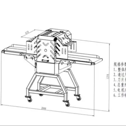 Stainless Steel Belt Conveyor Chicken Breast Slicer Small Chicken Breast Horizontal Steak Bacon Fresh Meat Slicer