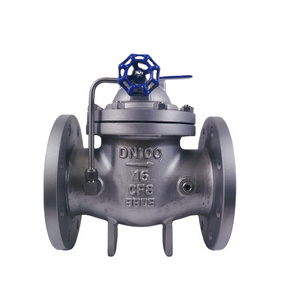 100X-16P SS304 Stainless steel Hydraulic control valve  remote controlled floating valves drainage pipeline water treatment