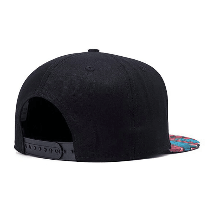 snap back caps hats Brim over print for small heads men with brims Plastic buckle Customizable logo 5 panel cap