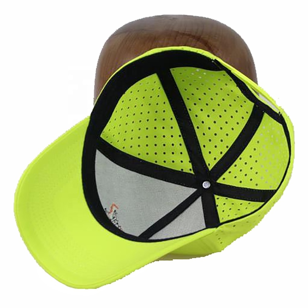 5 panel quick dry mens fit hydro waterproof performance laser holes polyester perforated golf baseball hat caps hats for men