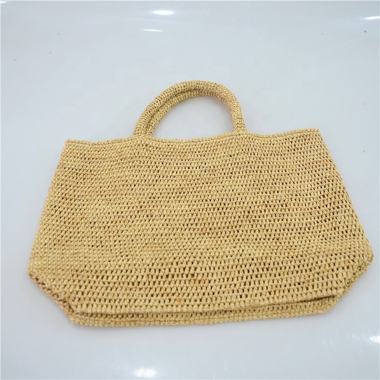 Summer Luxury Tote Bag Casual Handbag Crochet Straw Raffia Bag for Lady Women Beach Holiday Dress