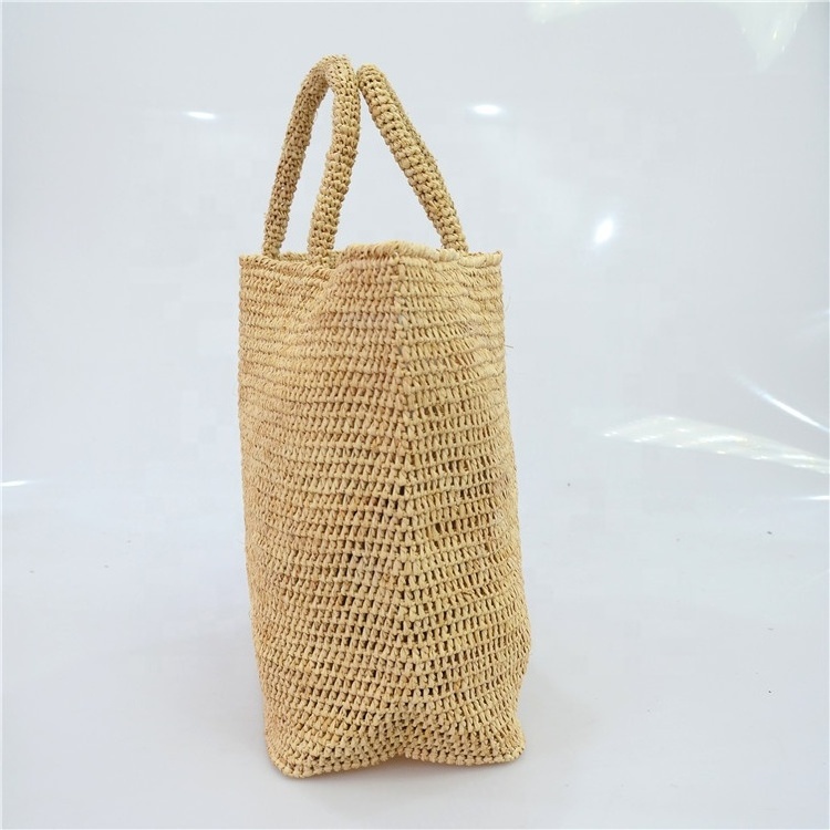 Summer Luxury Tote Bag Casual Handbag Crochet Straw Raffia Bag for Lady Women Beach Holiday Dress