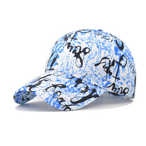 Letter printed waterproof sports caps outdoor sun hat personality print graffiti baseball cap for men