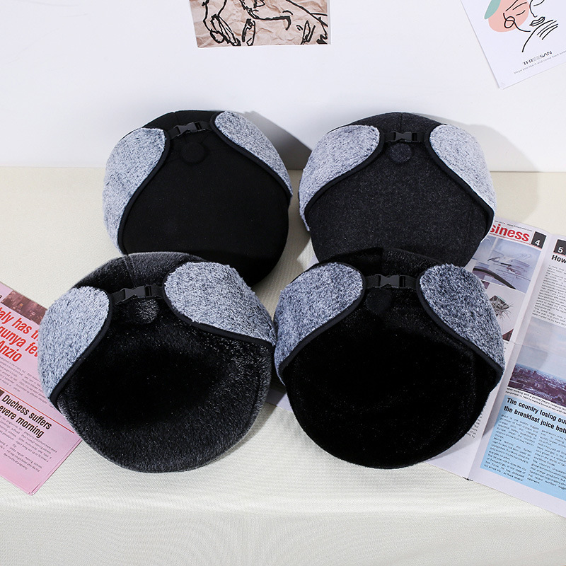 2022 Winter Hats Flat Cap Ivy Hat Men Beret Faux Wool Mink Fur  Earflaps Hat for Men Outdoor Daily Warm Dress