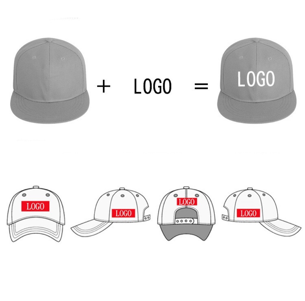 Wholesale Custom Logo Trucker Hat Camo In Stock Promotion Wholesale Blank SnapBack  Cap Flat Brim Baseball Hats Flat Bill Caps