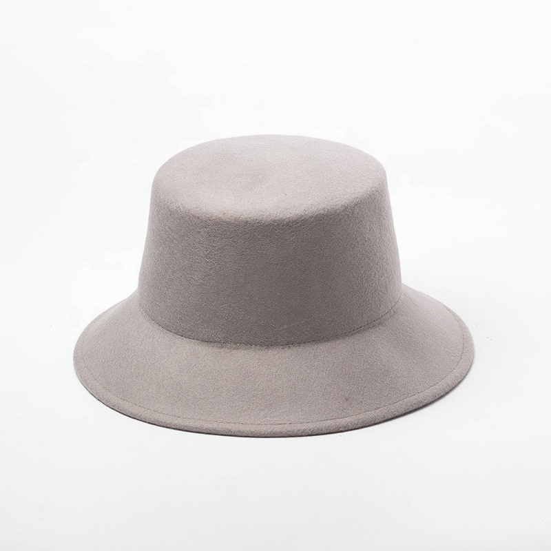 Blank 100 Real Wool Felt Casual Dress Bucket Cap Cloche Hat in Stock Sale Women Lady Girl Fashion Dress