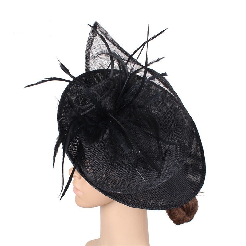 New bridal handmade floral linen church hat party headwear wedding banquet fascinator hats for ladies