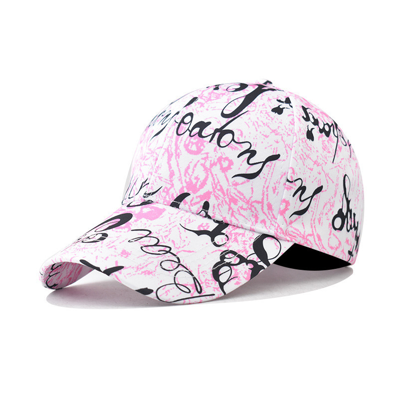 Letter printed waterproof sports caps outdoor sun hat personality print graffiti baseball cap for men