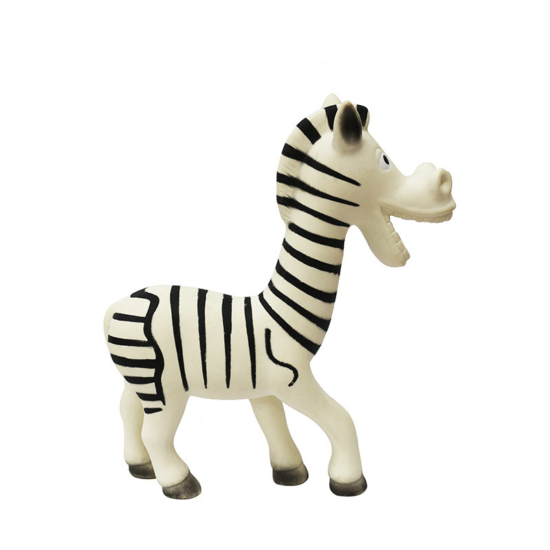 Custom Cute Oink Camel Horse Zebra Natural Latex Animals Shaped Pet Shp Soft Squeaky Dog Toy