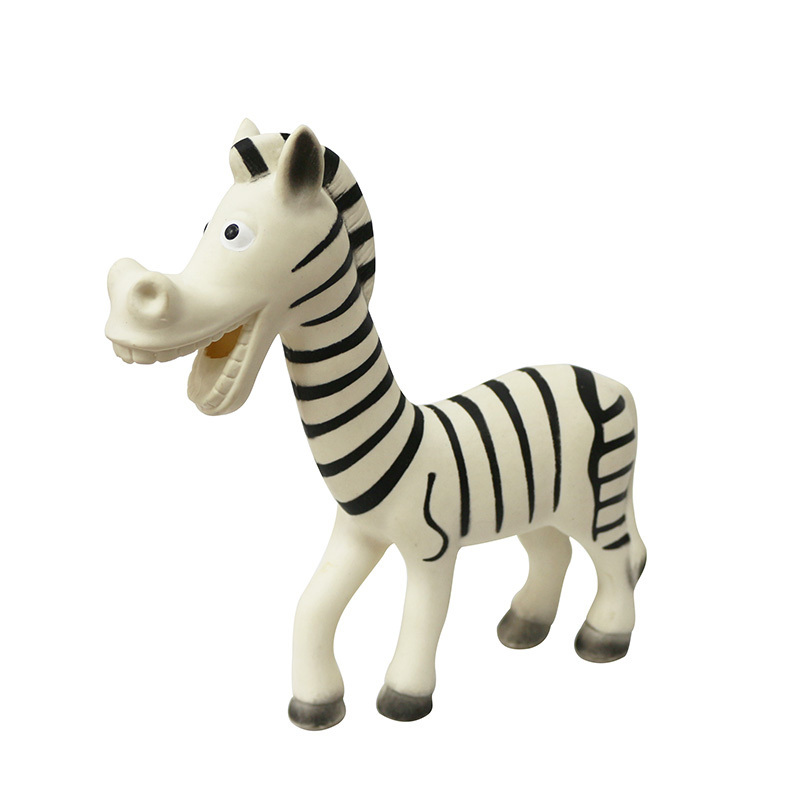 Custom Cute Oink Camel Horse Zebra Natural Latex Animals Shaped Pet Shp Soft Squeaky Dog Toy