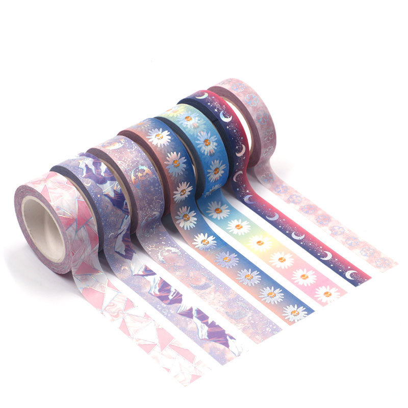 Custom Various Patterns Stationery Kraft Washi Paper Cartoon Tape