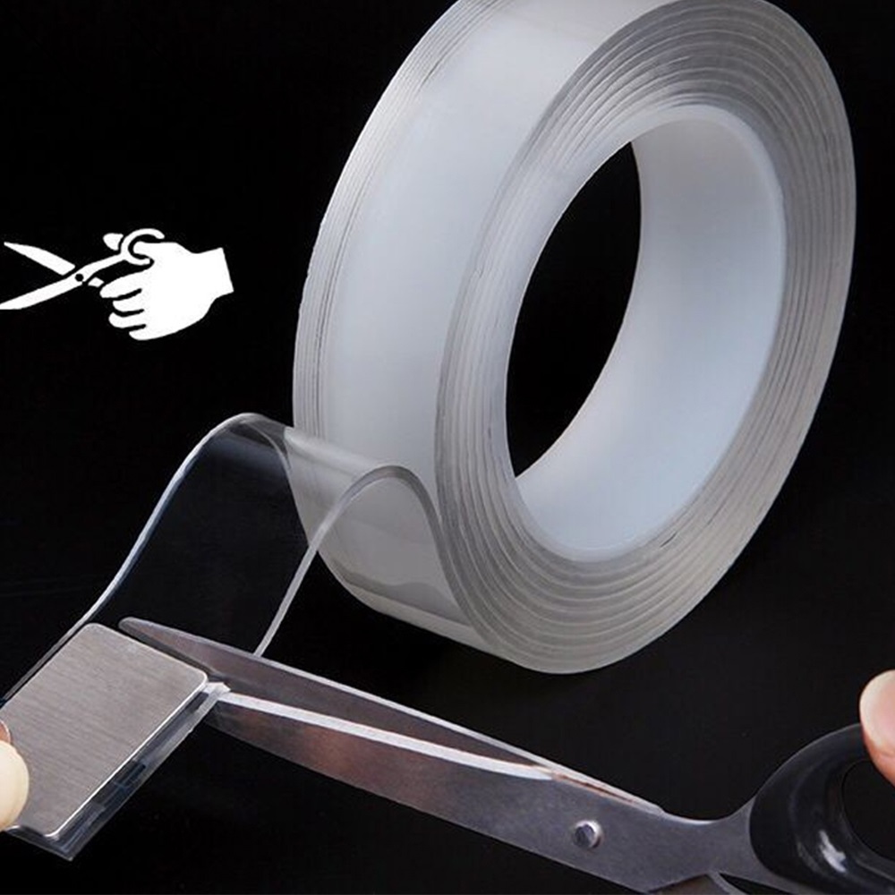 GNT01 5m Transparent Self Stick Reusable Strong Extension Traceless Customised  Double Sided Grip Adhesive Nano Tape