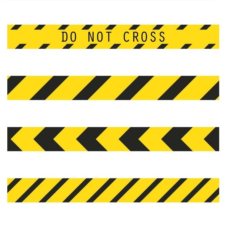 Underground  Detectable Buried Danger Caution Tape Yellow Barrier Safety Cordonning Tape Signalling PE  Warning Tape