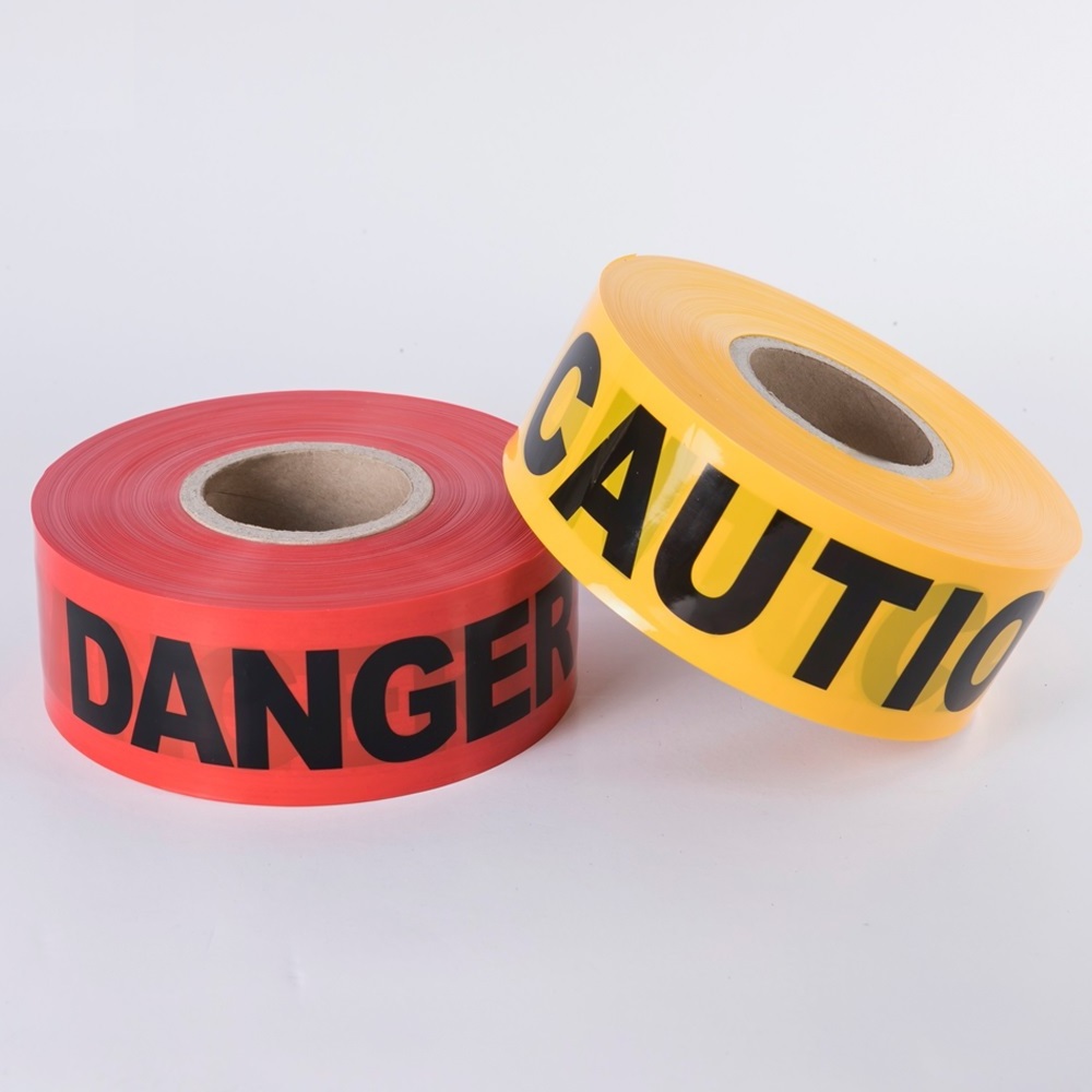 Halloween Detectable Barrier Safety Caution PE Warning marking Tape  Danger Caution Tape Yellow Red White