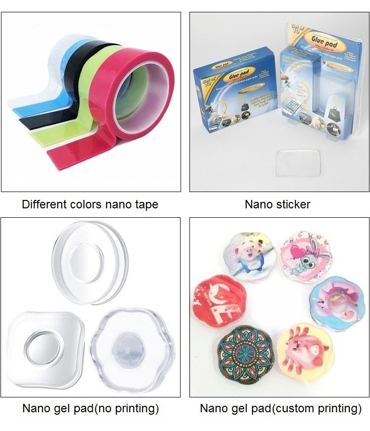 Reusable Washable Removable  Double-Sided Sticky Transparent Tape Nano Double Side  Grip Adhesive Tape Mounting Tape