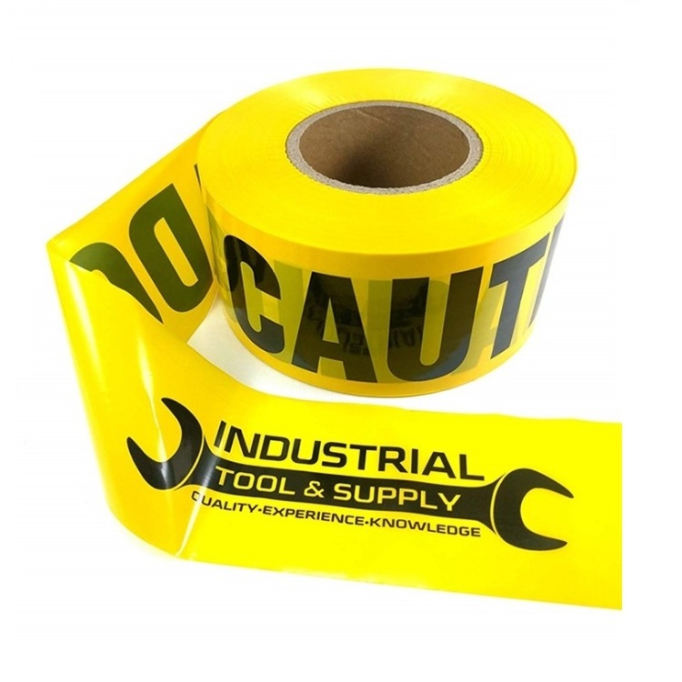 Halloween Detectable Barrier Safety Caution PE Warning marking Tape  Danger Caution Tape Yellow Red White