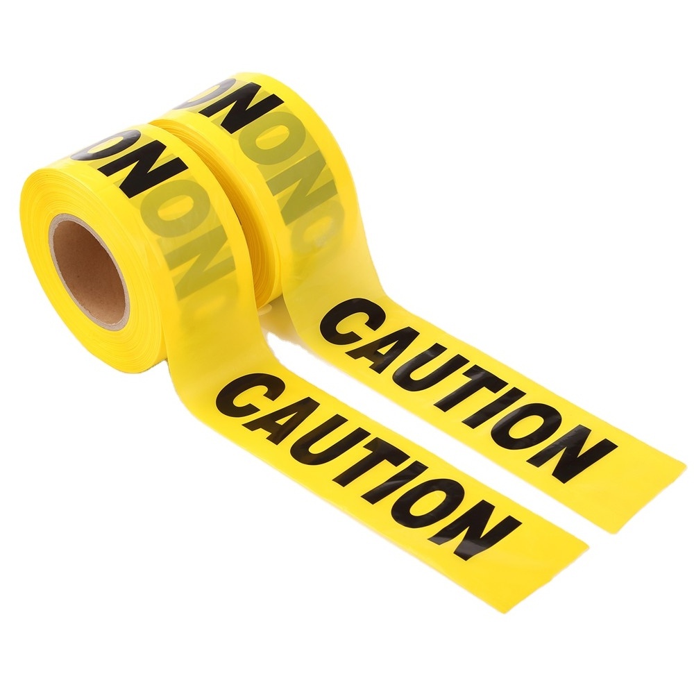 Halloween Detectable Barrier Safety Caution PE Warning marking Tape  Danger Caution Tape Yellow Red White