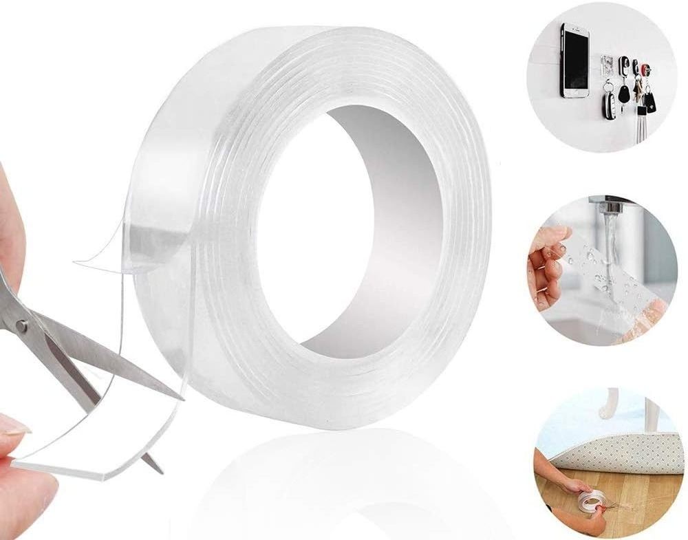 Waterproof Reusable Heavy Duty Transparent Mounting Tape Double Sided Glue Adhesive Acrylic Gel Grip Nano Tape