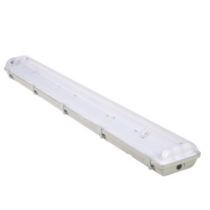 IP65 Waterproof wall mounted LED 2X18W T8 T5 Tri-proof Fluorescent Lighting Fixture With PC ABS COVER