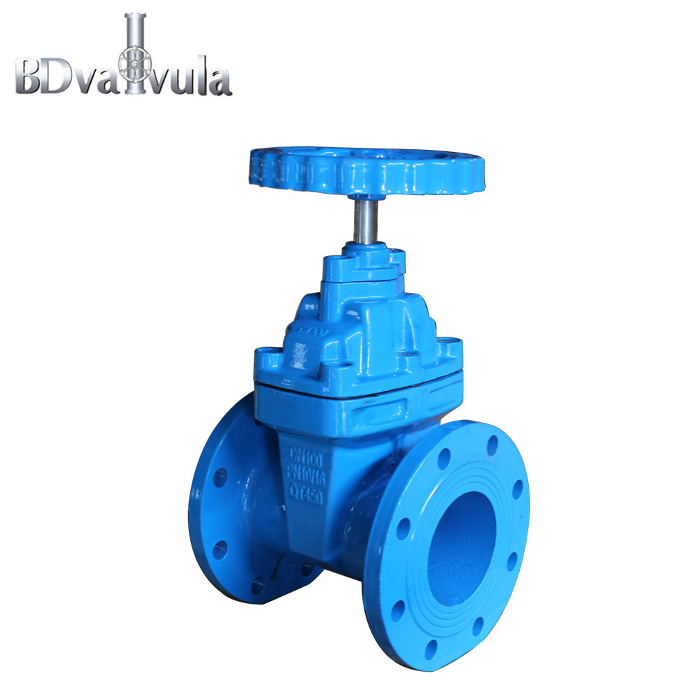 DIN 3352 F4 Resilient Seated Flanged Gate Valves Cast iron gate valve