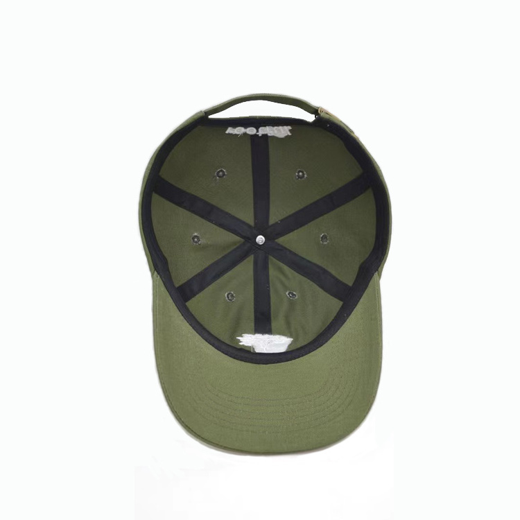 Wholesale Custom Army Green 100% Cotton Twill 6Panel Unstructured Baseball Cap Embroidery Logo Soft Top