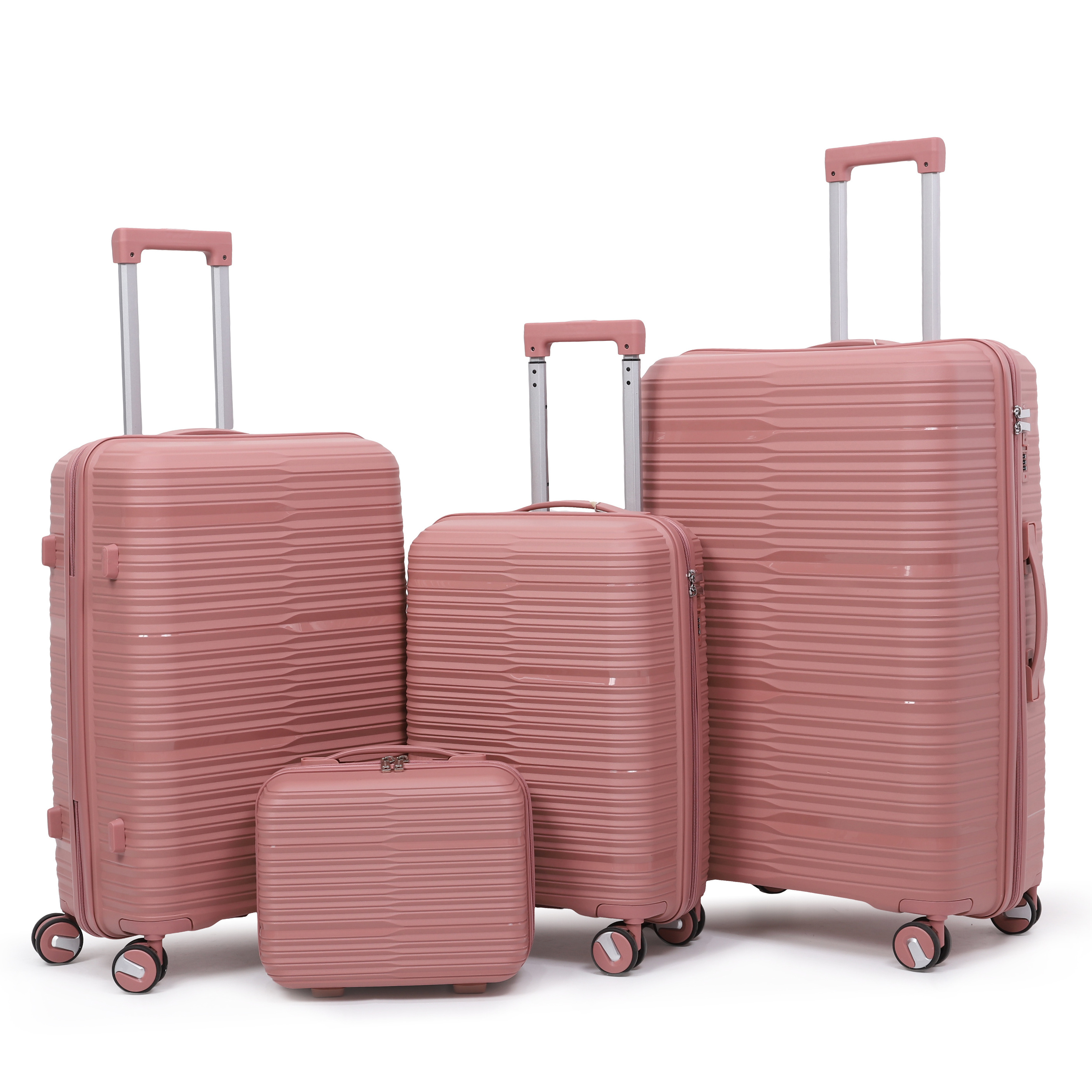 Hot selling wholesale 4Piece 20 inch PP Rotating Wheels luggage Set for travel