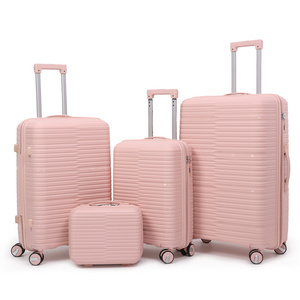 Hot selling wholesale 4Piece 20 inch PP Rotating Wheels luggage Set for travel