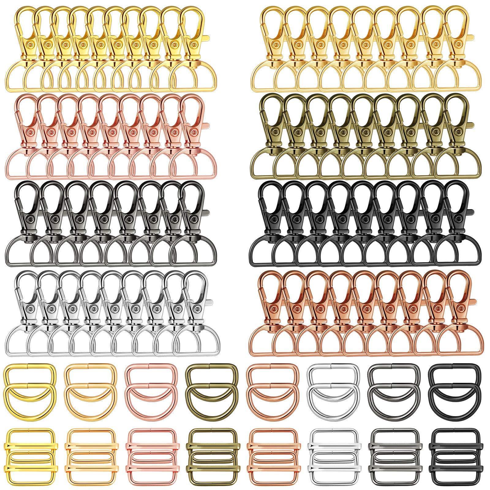 luxury bag strap decoration 25mm adjuster D ring shape  metal buckles for bags belts