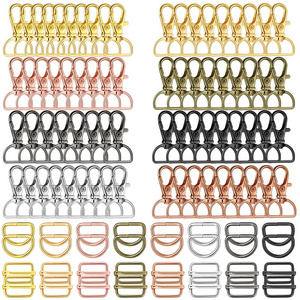 luxury bag strap decoration 25mm adjuster D ring shape  metal buckles for bags belts