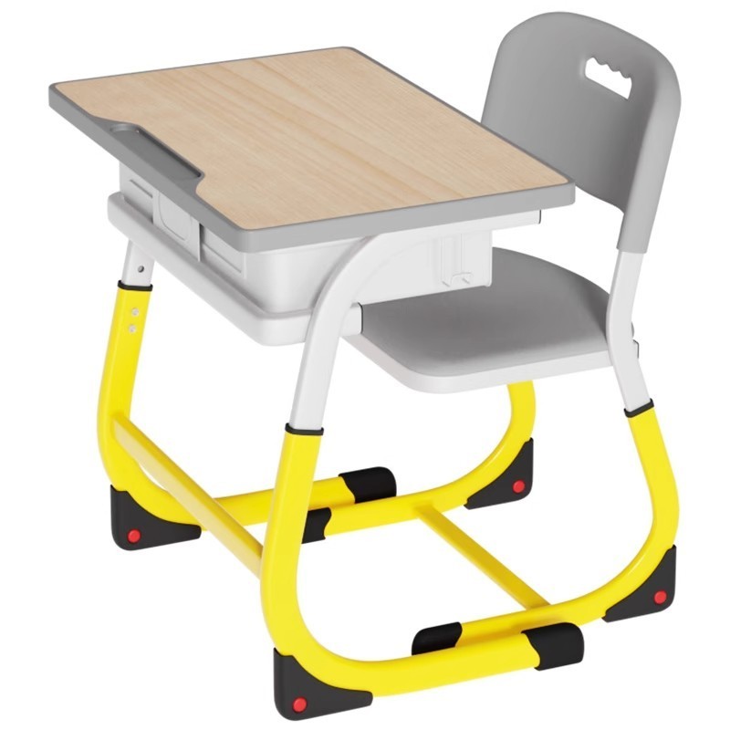 Wholesale Modern Design Cheap Single Student School Desk and Chair Set Primary Classroom Furniture