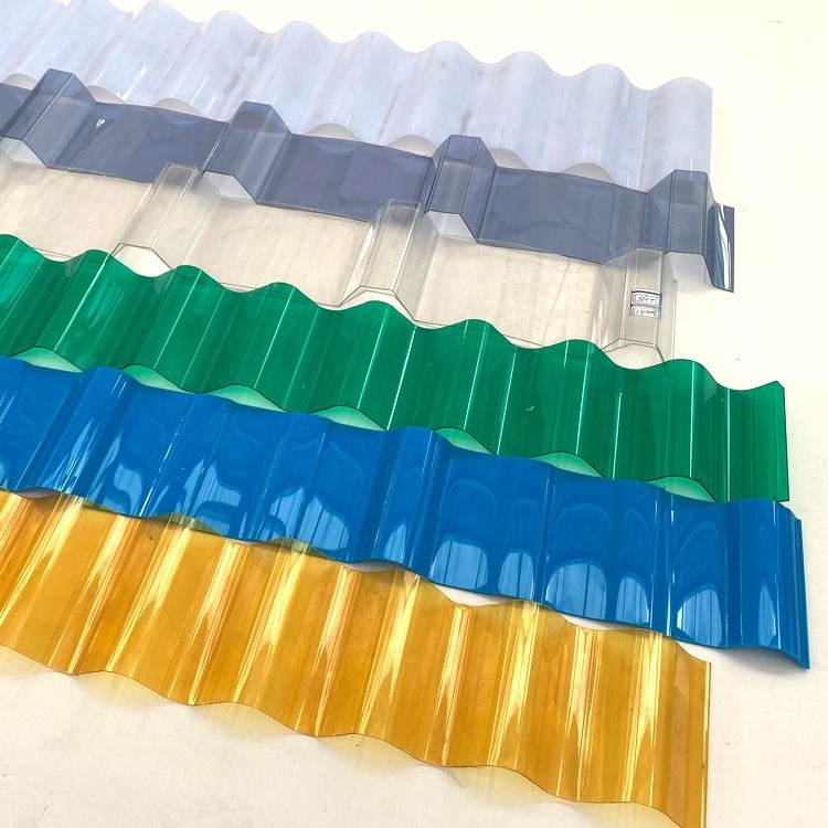 4x8 3mm PC Roofing Sheet plastic hard clear roof panel transparent pc corrugated polycarbonate sheet for greenhouse