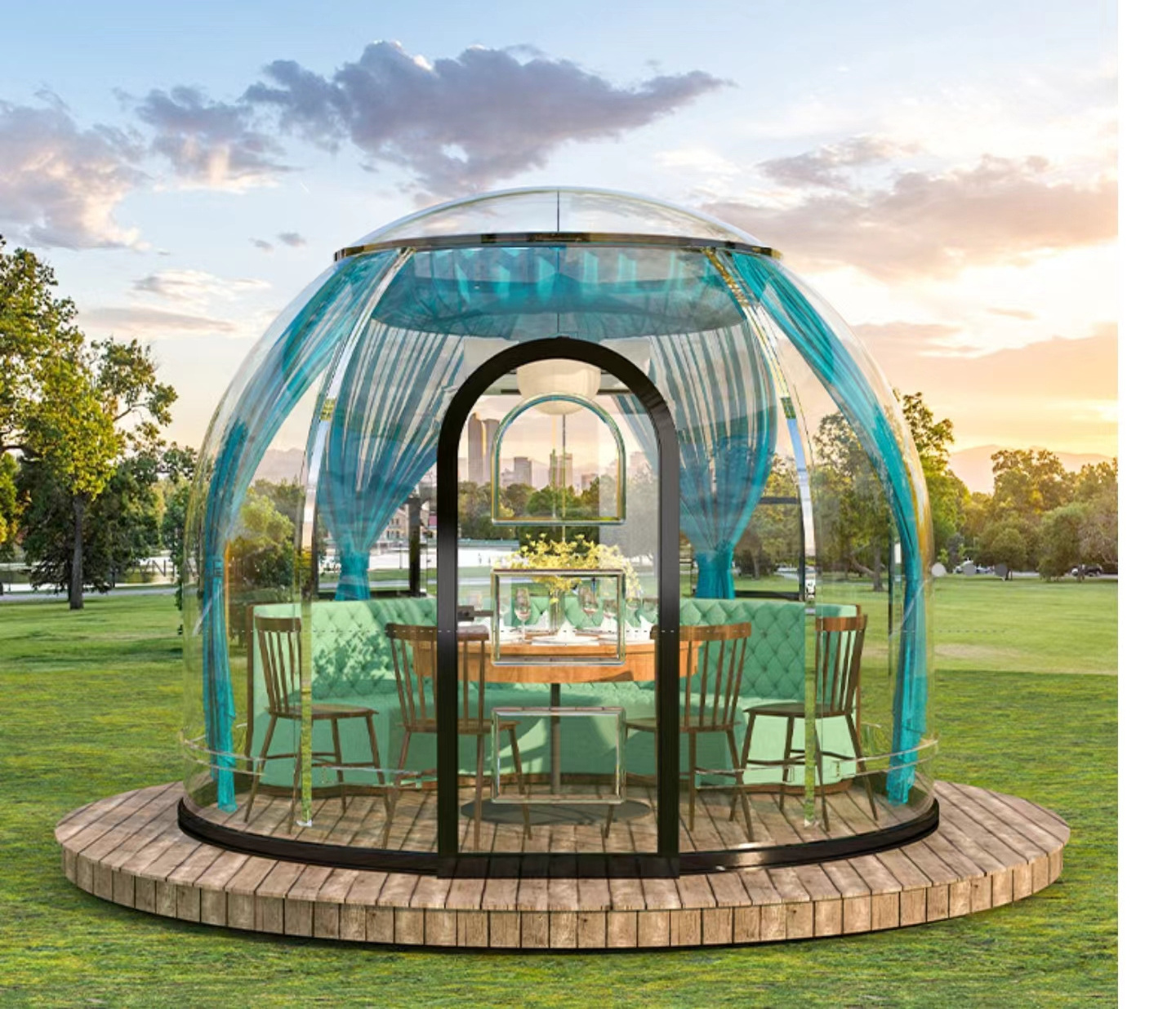 Bubble tents romantic couple bubble house clear outdoor pavilion tent homestay inn polycarbonate dome room