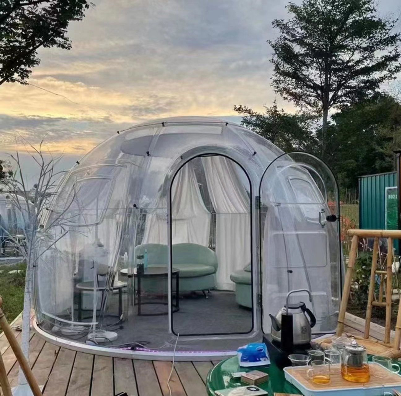 Bubble tents romantic couple bubble house clear outdoor pavilion tent homestay inn polycarbonate dome room