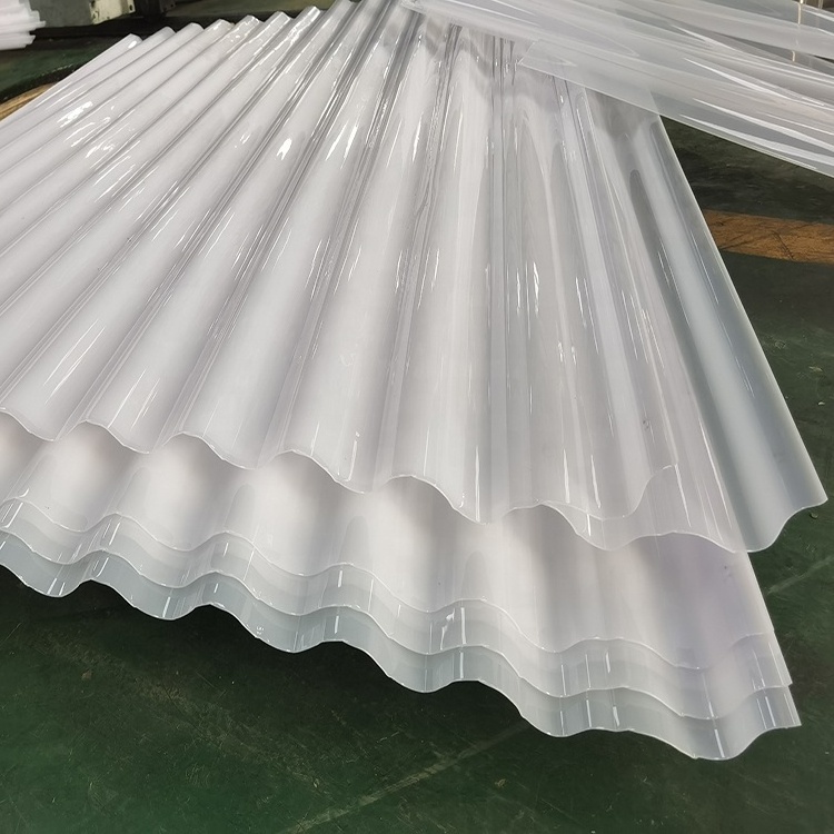 China Factory wholesale transparent plastic polycarbonate corrugated sheet for building roofing, agricultural greenhouse, awning