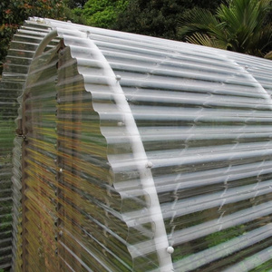 China Factory wholesale transparent plastic polycarbonate corrugated sheet for building roofing, agricultural greenhouse, awning