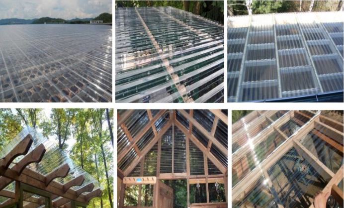 Wholesale 0.8m to 2.5mm clear agricultural skylight roofing panel plastic polycarbonate corrugated sheet for construction materi