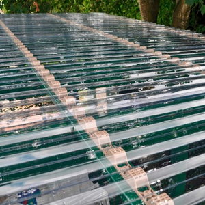 100%  clear solid transparent plastic roofing corrugated pc sun sheets