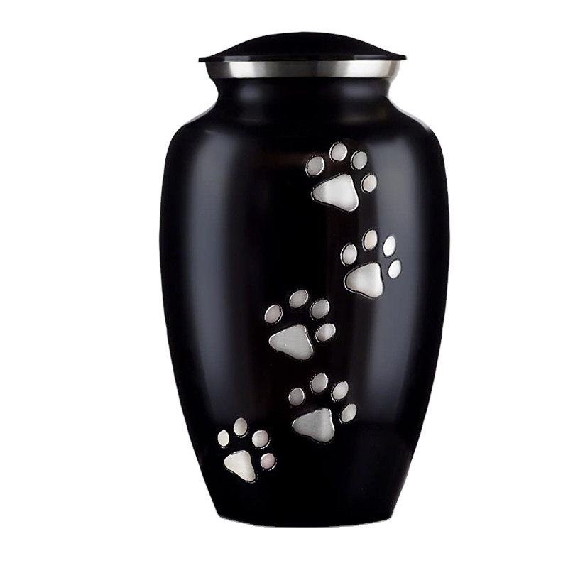 Mass Custom Brass Wood Ceramic Paw Print Resin Modern Eco Cremation Pet Urn