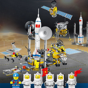 Hot selling 4 in 1 Rocket satellite Model Building Blocks For Kids Technic Assemble Educational Toy