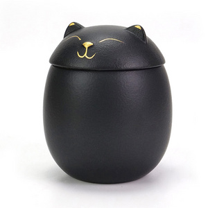 Customized Dog Cat Urn Smiley-Cat Pet Urn with a Memoria Card Cat Urns for Ashes