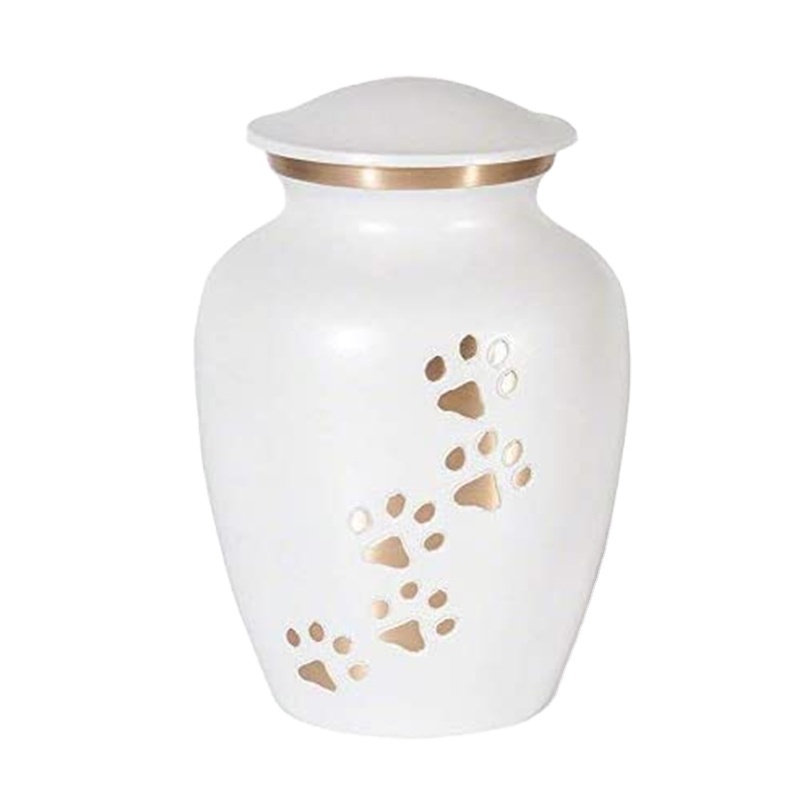 Mass Custom Brass Wood Ceramic Paw Print Resin Modern Eco Cremation Pet Urn