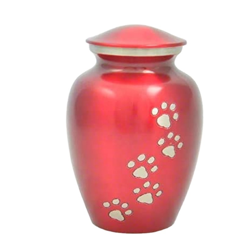 Mass Custom Brass Wood Ceramic Paw Print Resin Modern Eco Cremation Pet Urn