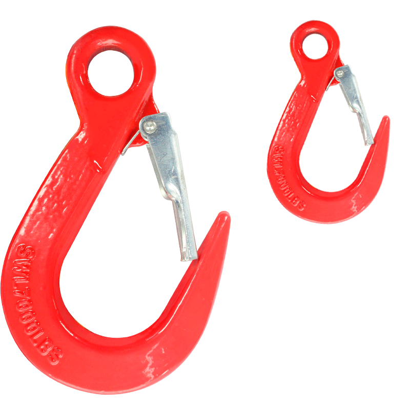 Grade 80 Galvanized Drop Forged Alloy Steel US Type Chain Lifting Clevis Grab Hook With Safety Latch