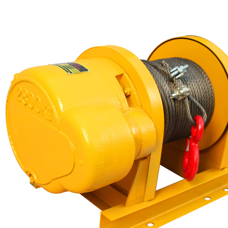 custom excellence high quality KDJ type 2ton 3ton 5ton electric wire rope winch with a gearbox for flexibility