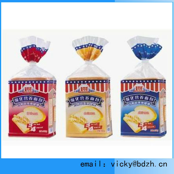 Food Safe Grade Packaging Plastic Bread Bags Printed Bread Bag Design