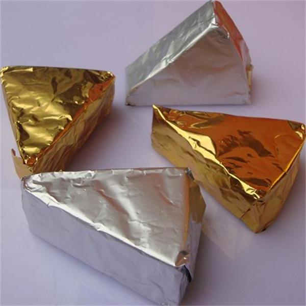 Gold silver color cheese packaging material aluminum foil with heatseal lacquer coating