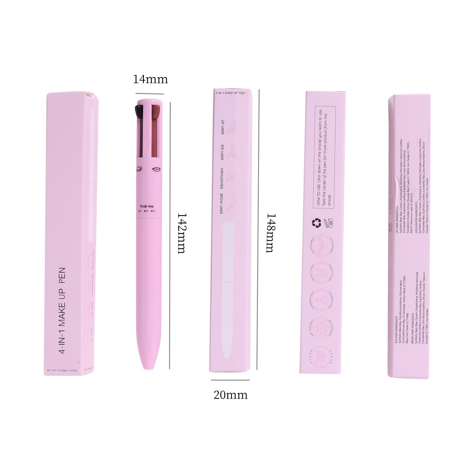 Waterproof eyeliner pencil hot selling waterproof cosmetic pencil eyeliner oil free eyeliner pen